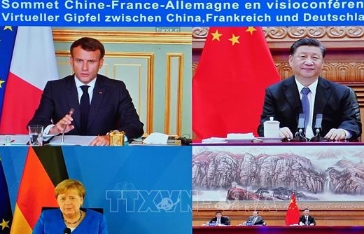 Lãnh đạo Đức, Pháp, Trung Quốc họp thượng đỉnh về quan hệ song phương, toàn cầu