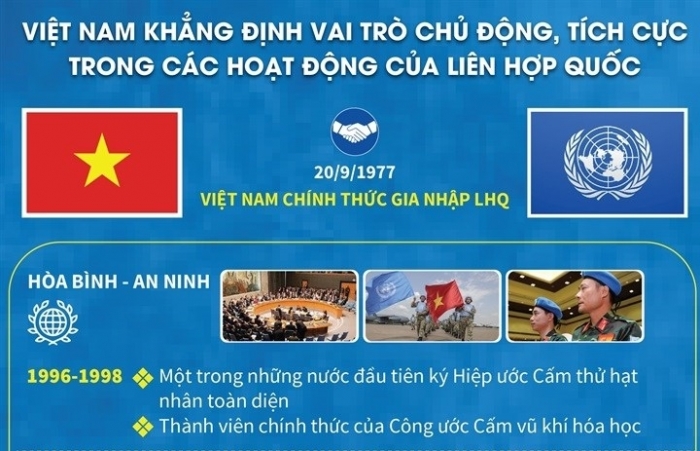 Infographics: Việt Nam khẳng định vai trò tích cực trong các hoạt động của LHQ