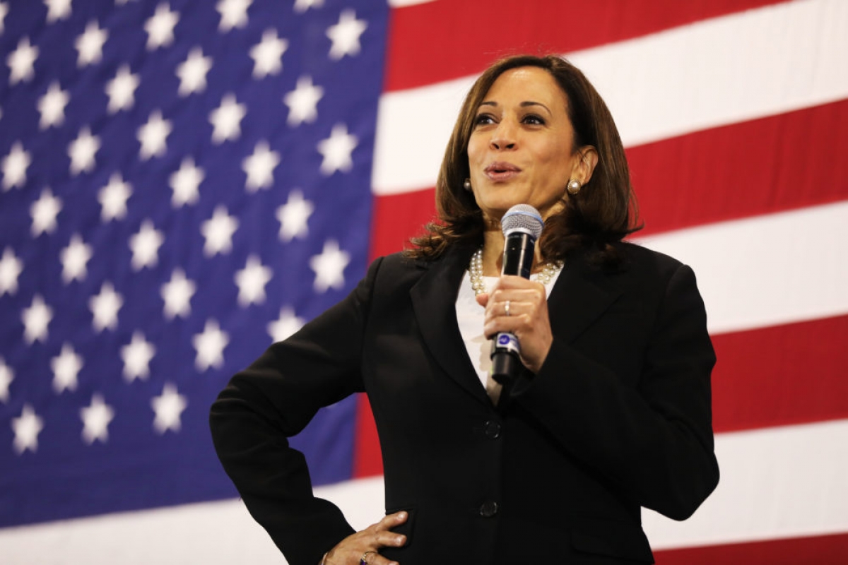 Ứng cử viên phó Tổng thống Mỹ Kamala Harris. Ảnh: Getty.