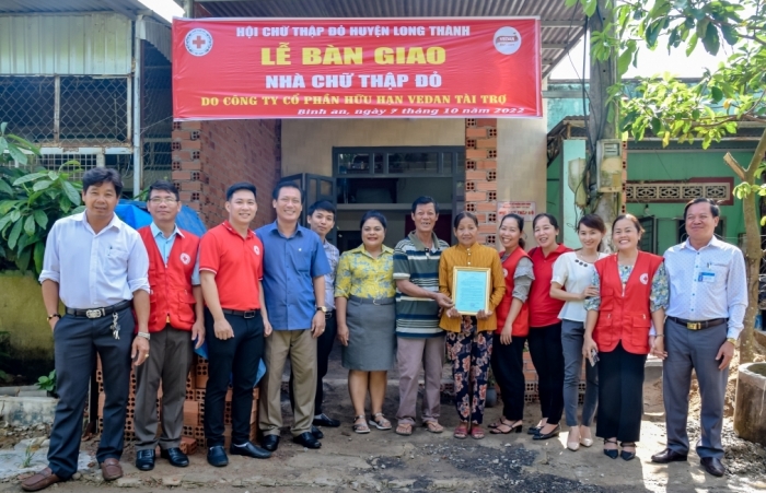 Vedan Việt Nam tiếp tục trao “nhà Chữ Thập đỏ” tại huyện Long Thành tỉnh Đồng Nai