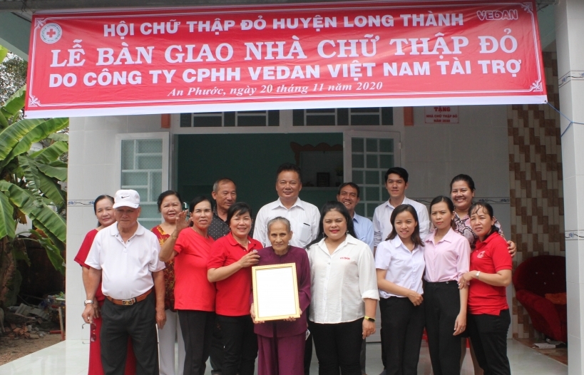 Vedan Việt Nam trao tặng 4 căn nhà Chữ thập đỏ