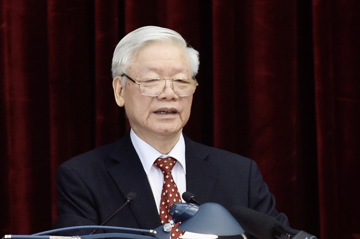 Tổng Bí thư, Chủ tịch nước Nguyễn Phú Trọng phát biểu khai mạc Hội nghị Trung ương 14.