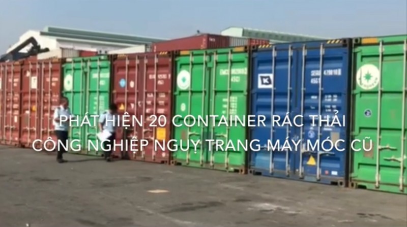 Phát hiện 20 container rác thải công nghiệp ngụy trang máy móc cũ